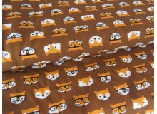 Stretchjersey Füchse braun